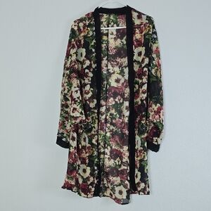 3/$15 Women's Floral Sheer Kimono w/Dolman Sleeves